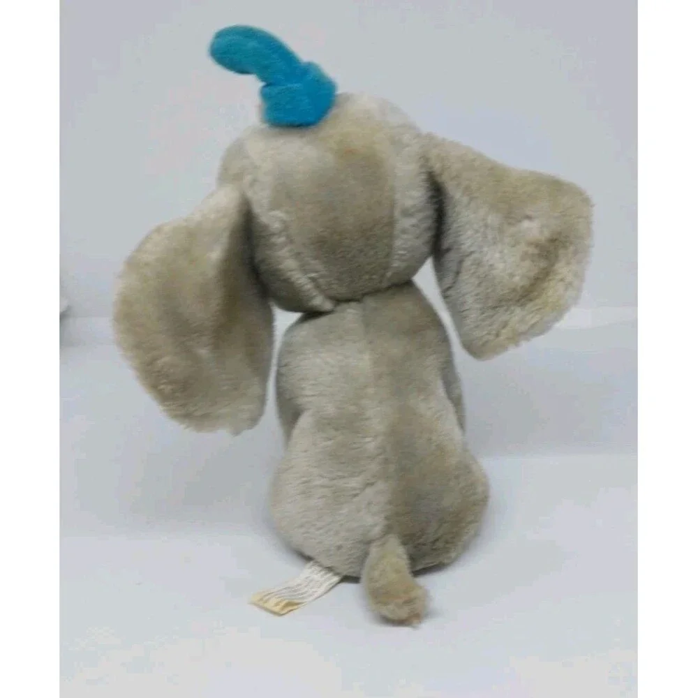 Vintage 1980’s Walt Disney Dumbo Gray Elephant Plush 8 Inch Tall Toy